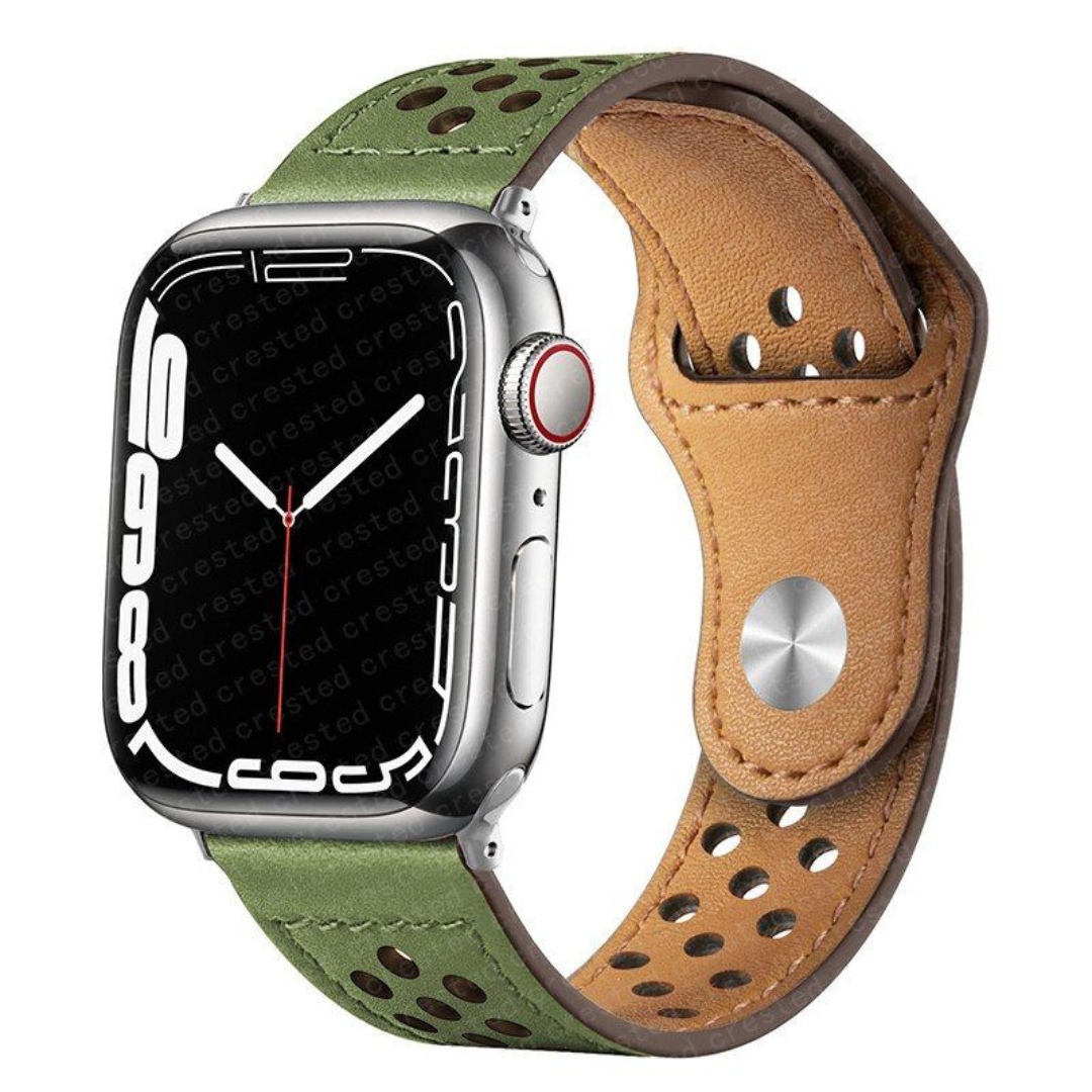 Italian Designo Sport Leather Strap fur Echtleder Handyzubehör, Apple, iPhone, Handyhülle, Smartphone, Zubehör, Hülle, Case Apple Watch Armband Band Apple Watch Series 7 Series Apple Watch iPhone 12 Pro, iPhone 12