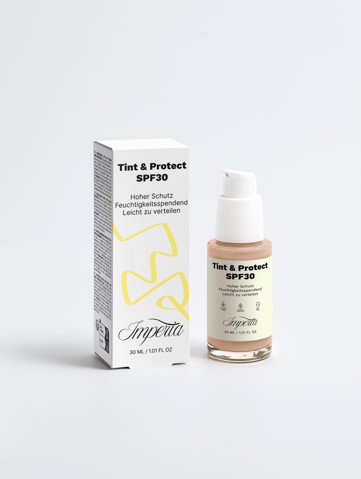 Sonnencreme SPF30 Mit Hyaluronsäure - Getönte Sonnenpflege (30 ml)