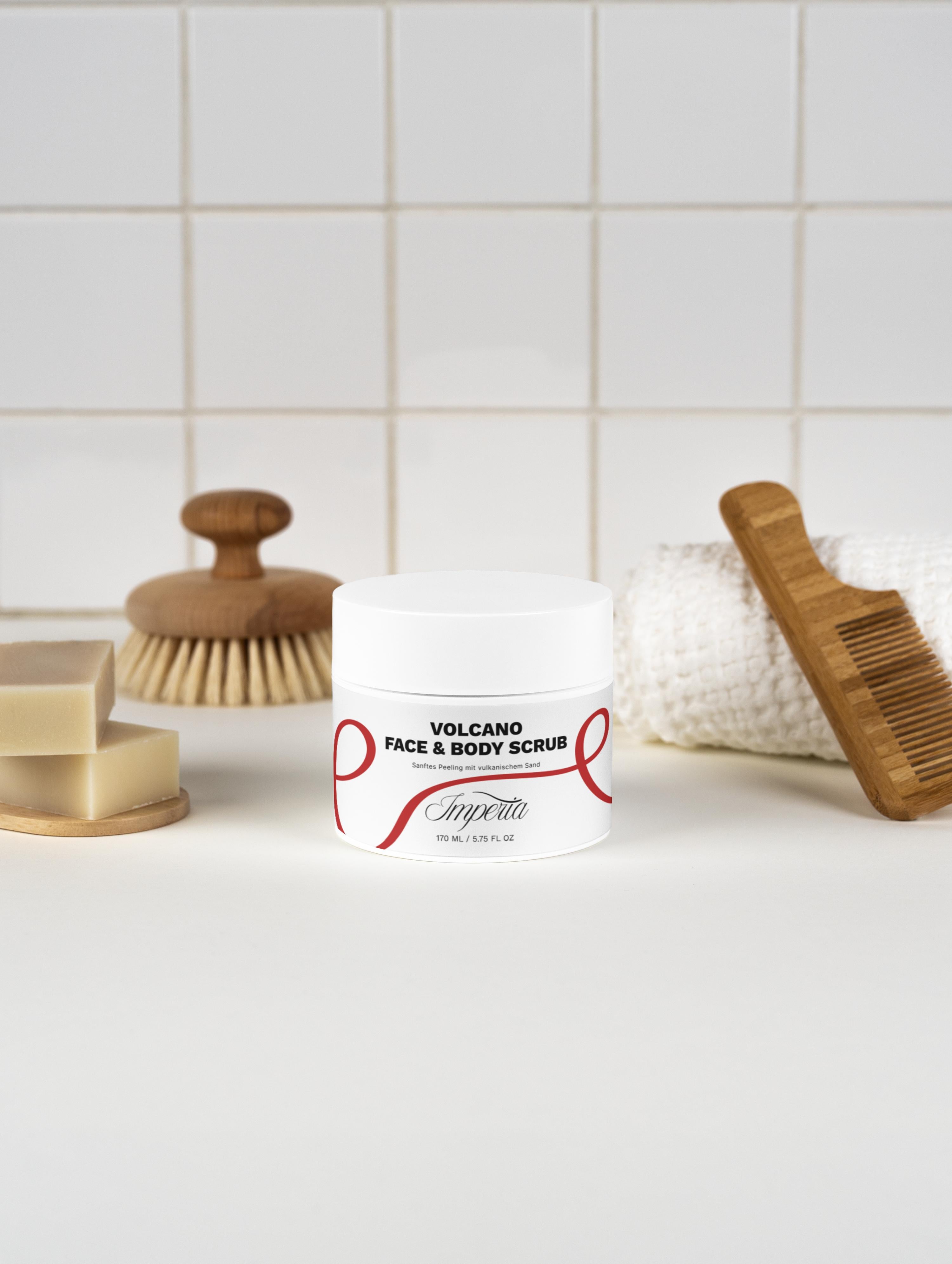 Sanftes Face & Body Peeling mit vulkanischem Sand (170 ml)