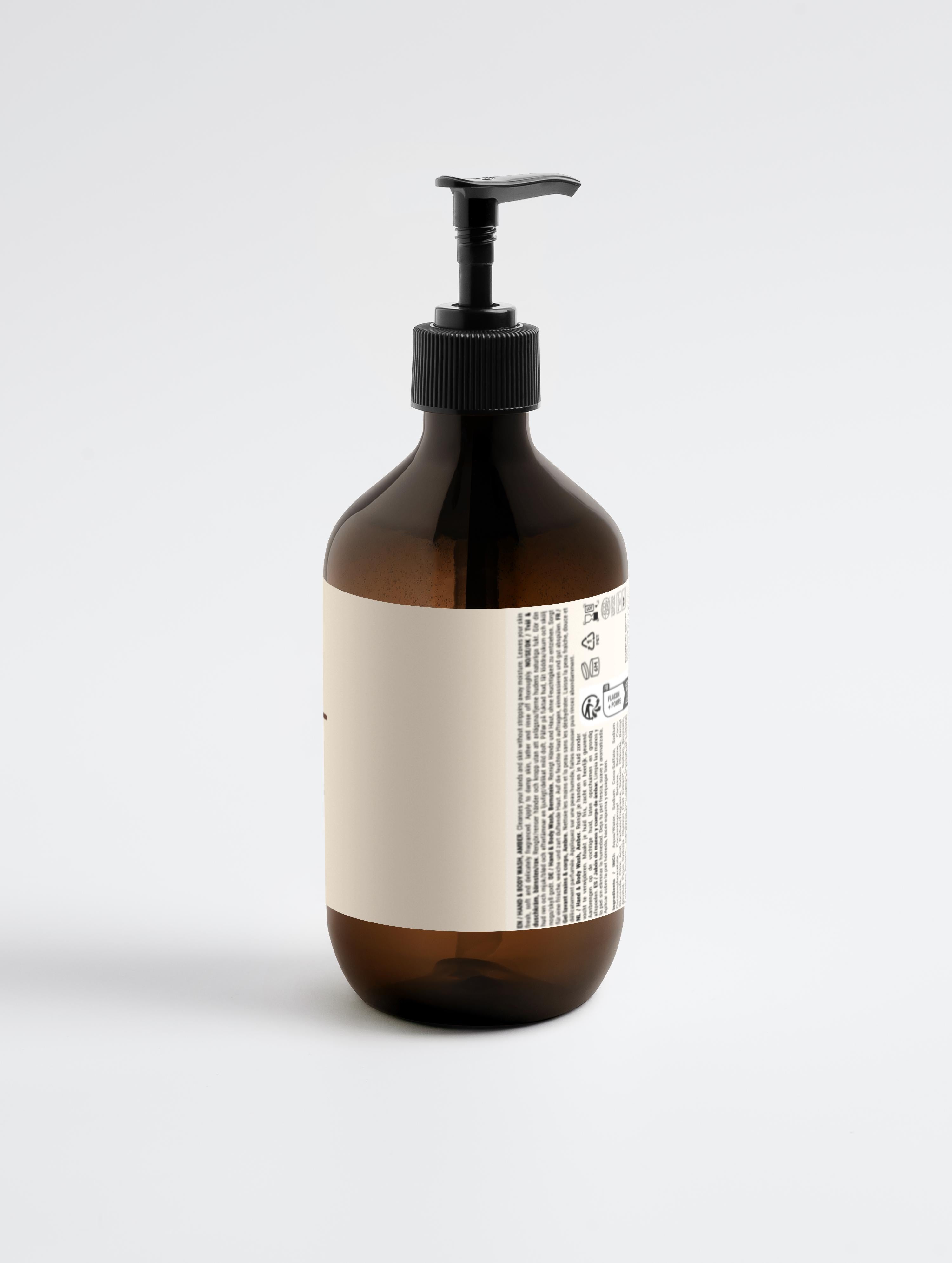 Sanft reinigendes Duschgel mit Vanille & Amber Duft (490 ml)
