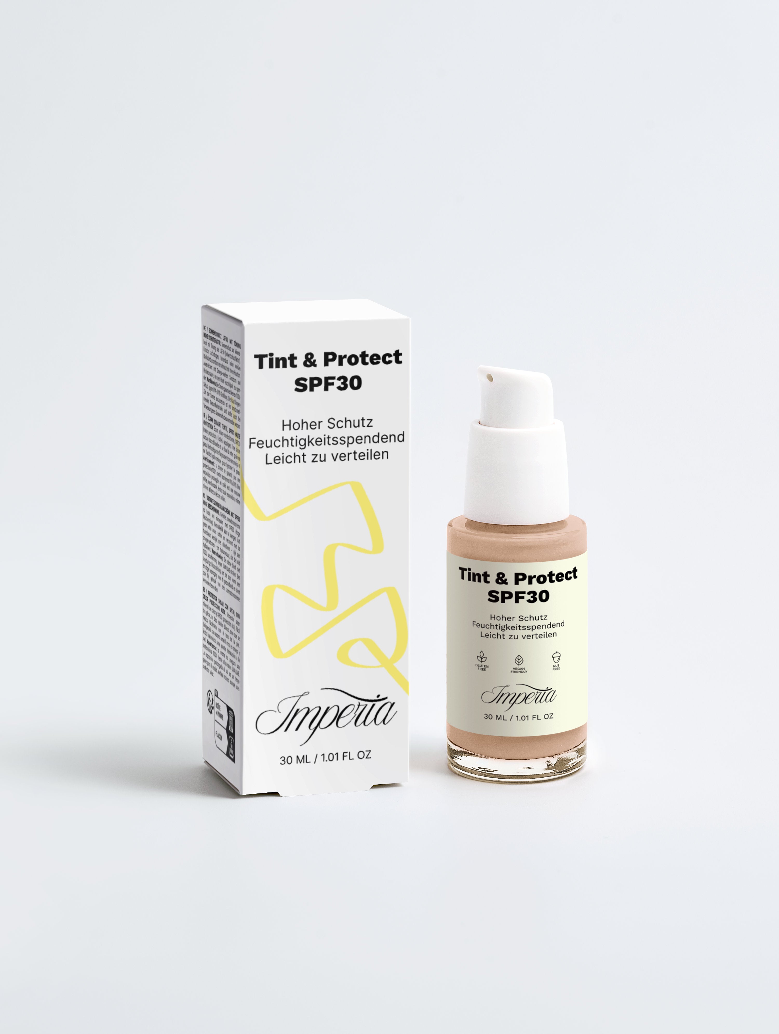 Sonnencreme SPF30 Mit Hyaluronsäure - Getönte Sonnenpflege (30 ml)