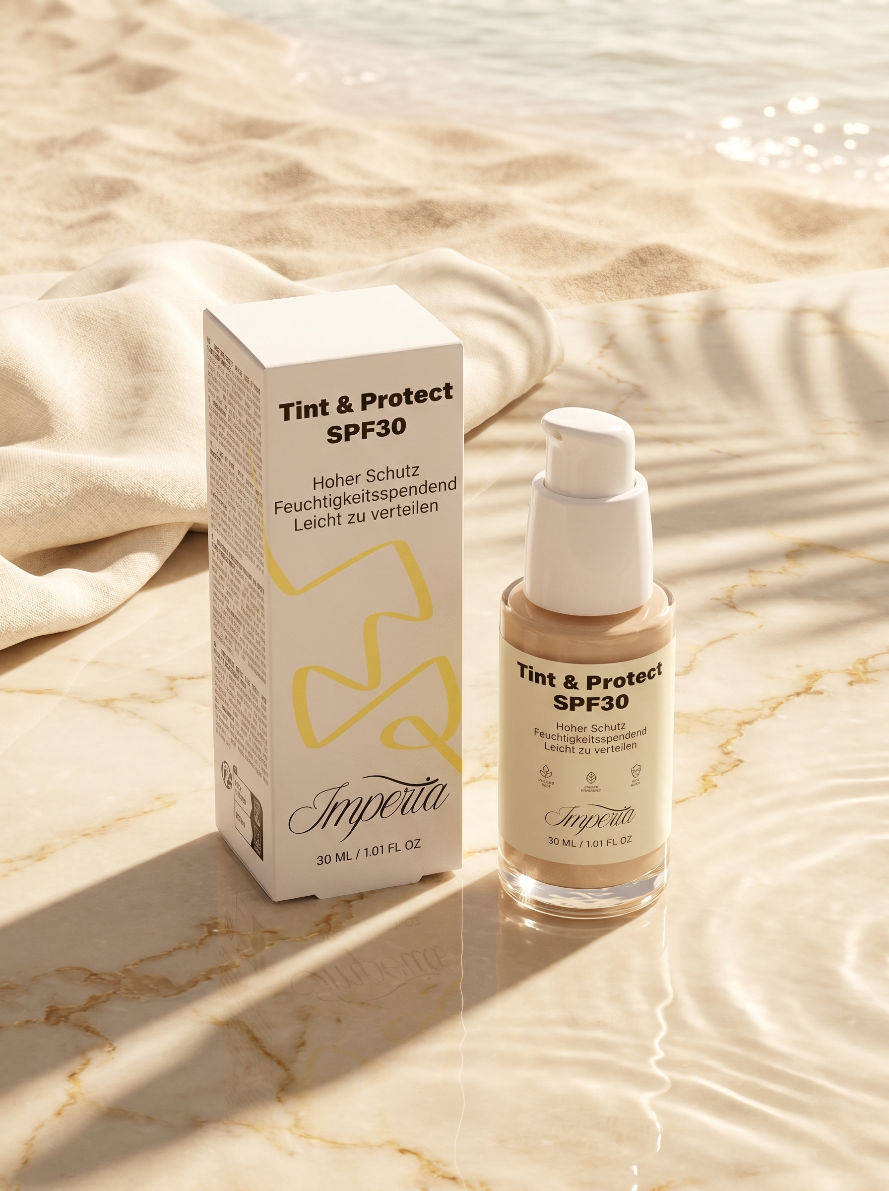 Sonnencreme SPF30 Mit Hyaluronsäure - Getönte Sonnenpflege (30 ml)
